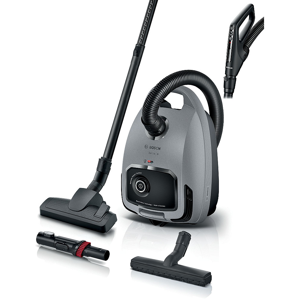 Bosch golvdammsugare BGB6X330 serie 6 - grå, med fjärrkontroll