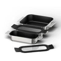 Siemens - HZ9FF030 Non-stick Rostfri Stål Set 3 Styck