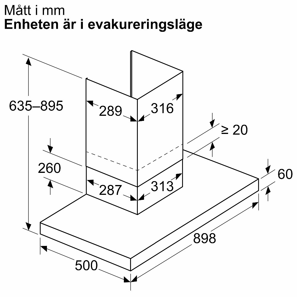 Siemens vägghängd fläkt LC97BDN60