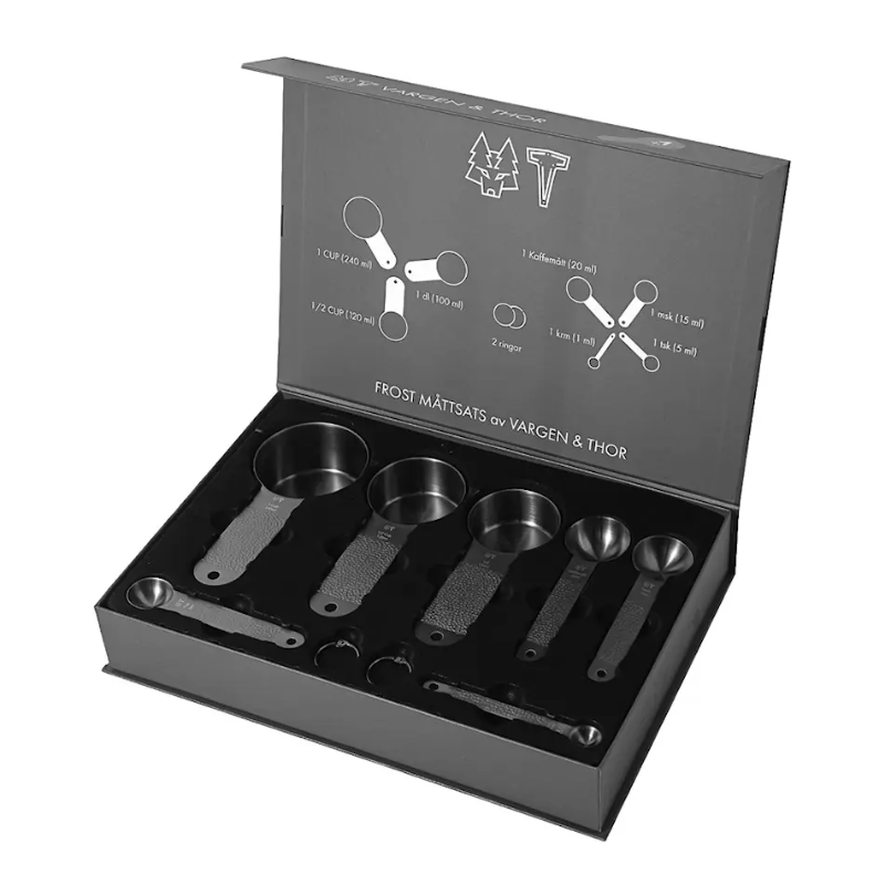 Vargen & Thor Måttsats - 7 delar + 1 ring, FROST-serien (Svart)