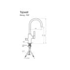Tapwell Köksblandare ARM184 Graphite