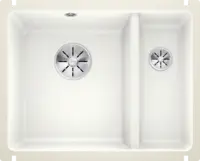 BLANCO Subline 350/150-U keramik kristallvit Infino