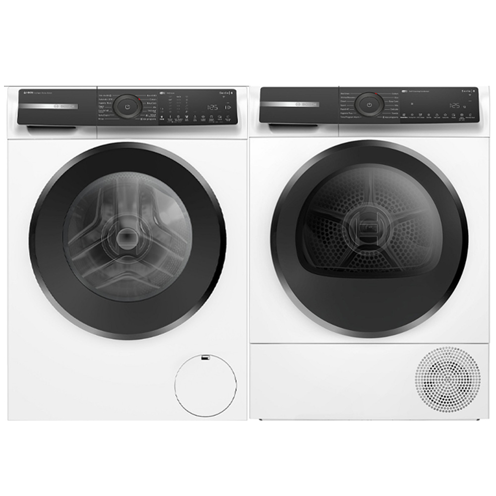 Bosch Serie 6 Tvätt & Tork WGH256AESN + WQH245B9SN i-DOS, Home Connect, 10/9 k