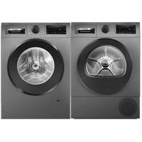 Bosch Serie 6 Tvättmaskin & Torktumlare WGG244RFSN + WQG245DXSN 9 kg, i-DOS, A
