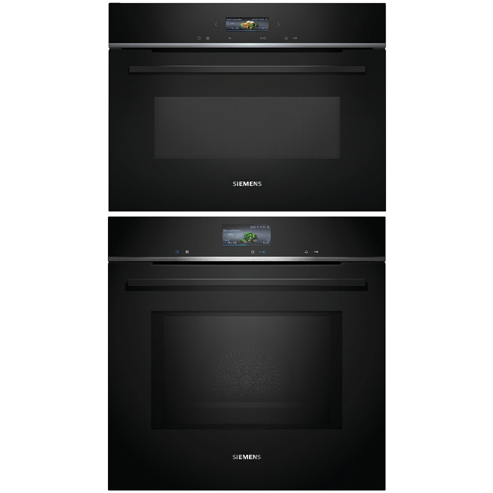 Siemens paket ugn och mikro HM736G1B1-CE732GXB1, iq700, kombiugn + inbyggnadsmik