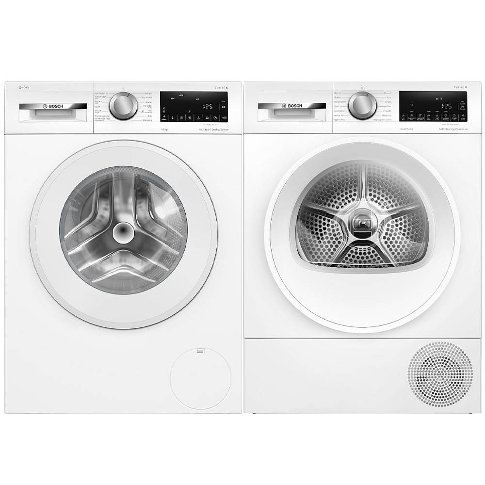Bosch Serie 6 Tvätt & Tork WGG254FLSN + WQG2450MSN i-DOS, Iron Assist, 10/9 kg