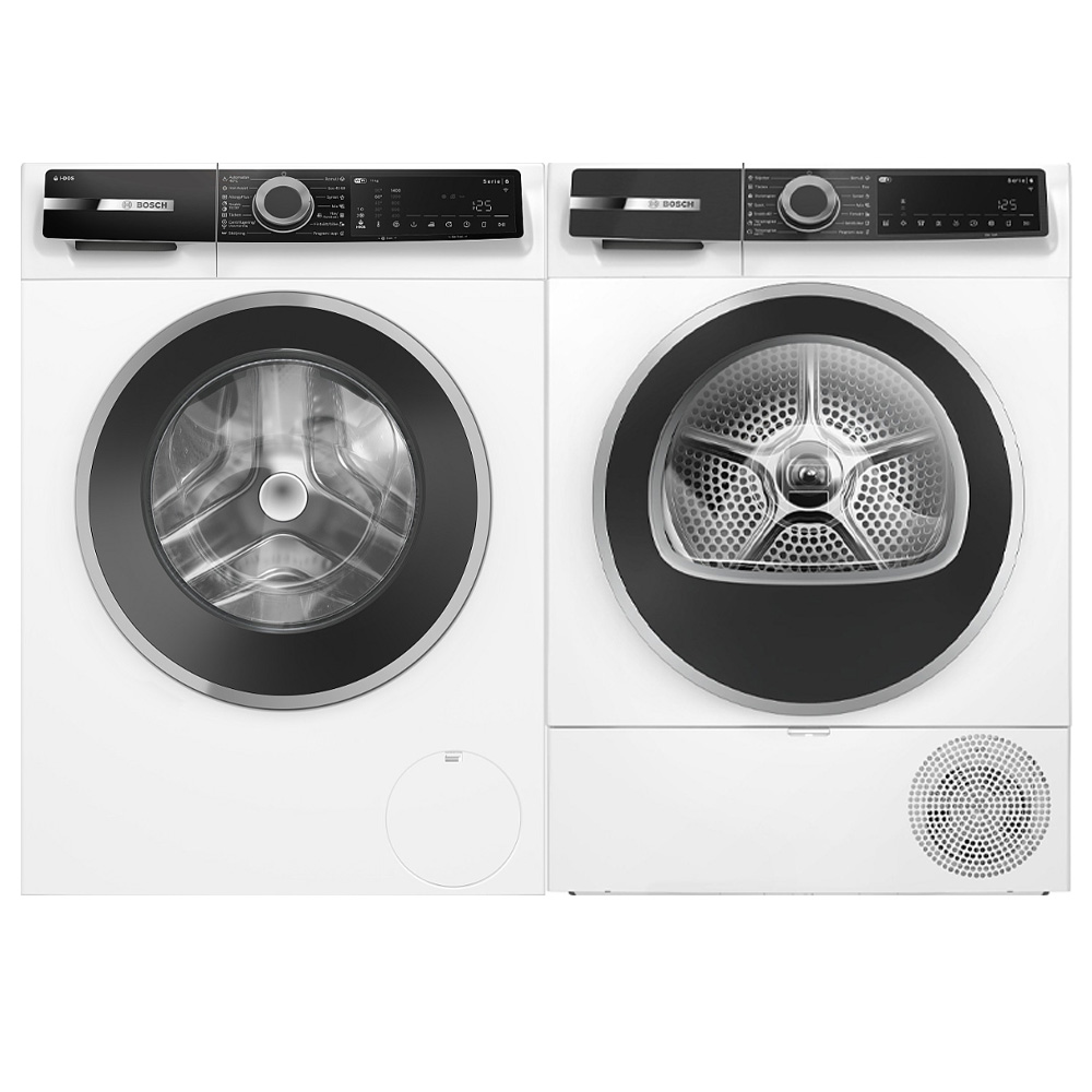 Bosch paket tvättmaskin och torktumlare WGK264FLSN-WQK2420LSN