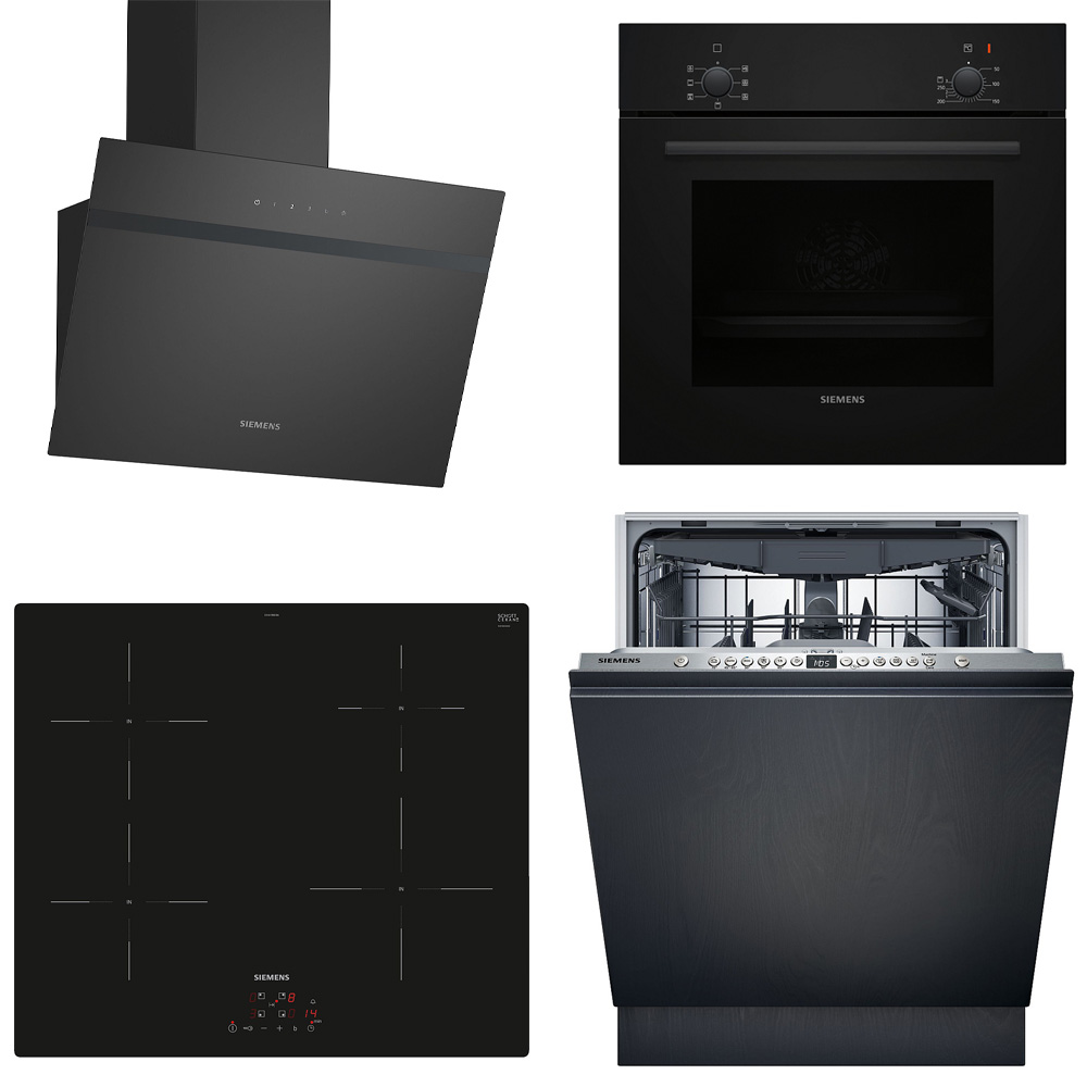 Siemens iQ100 Kökspaket HB010FBA1 + EH61RBEB6E + SN616X00KF + LC65KDK60