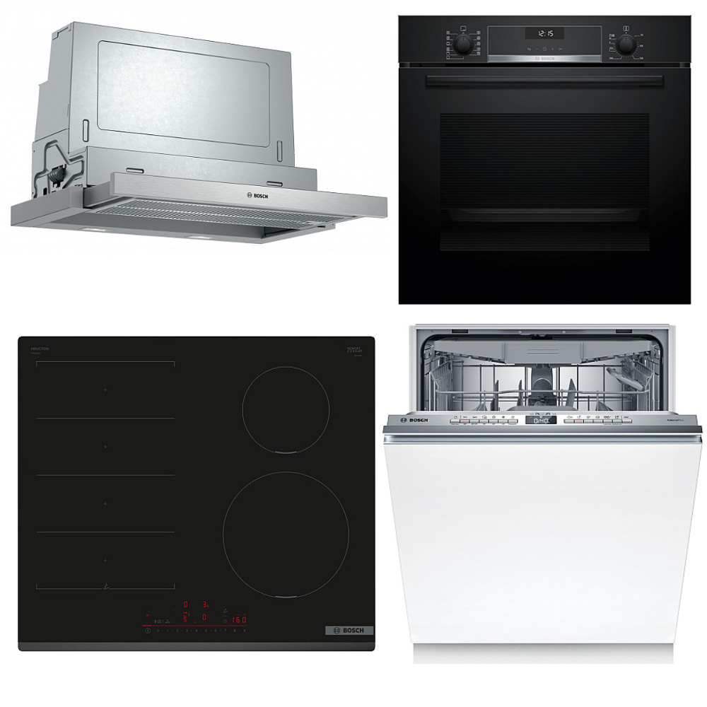 Bosch kökspaket HBG537FB4-PIX631HC1E-SMV4HMX08E-DFS067A51
