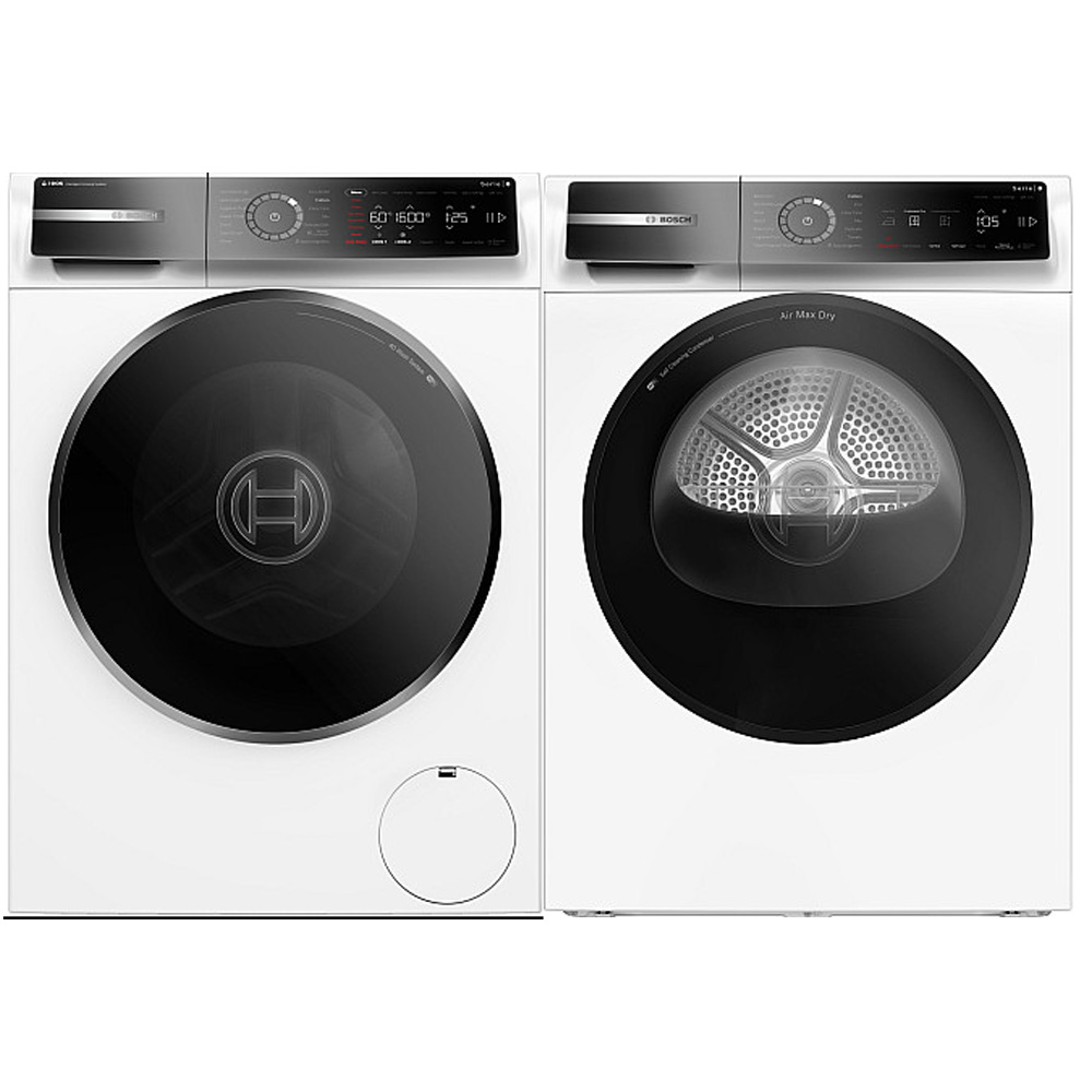 Bosch Serie 8 Tvättmaskin & Torktumlare WGB266ACSN + WRB247D0SN i-DOS, Home Co