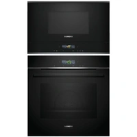 Siemens paket ugn och mikro HB772A1B1-BF722R1B1 - iq700, pyrolys + högerhängd mi