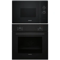 Siemens paket ugn och mikro HB010FBA1 + BF520LMA1 - svart, ugn varmluft, mikro m