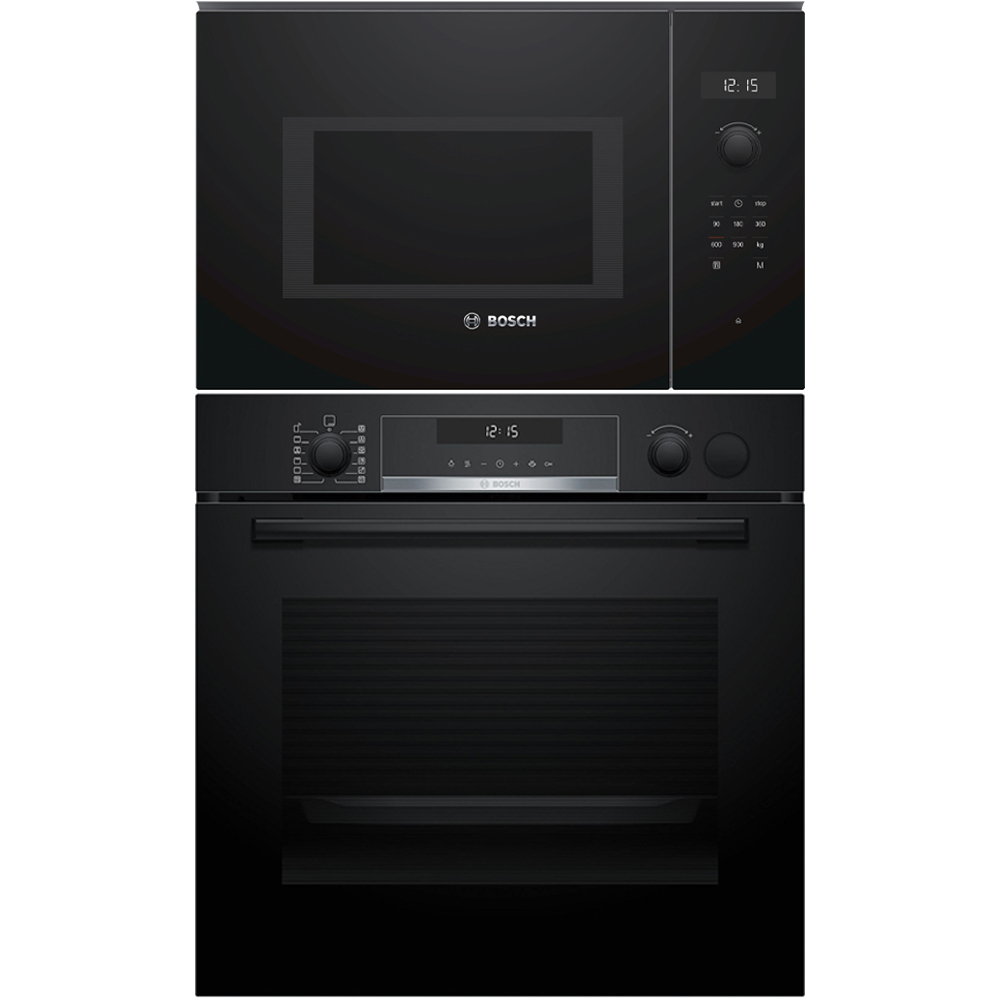 Bosch Serie 6 Ugn med Ånga & Mikro HRG578BB7 + BFL554MB0 Home Connect, Pyrolys