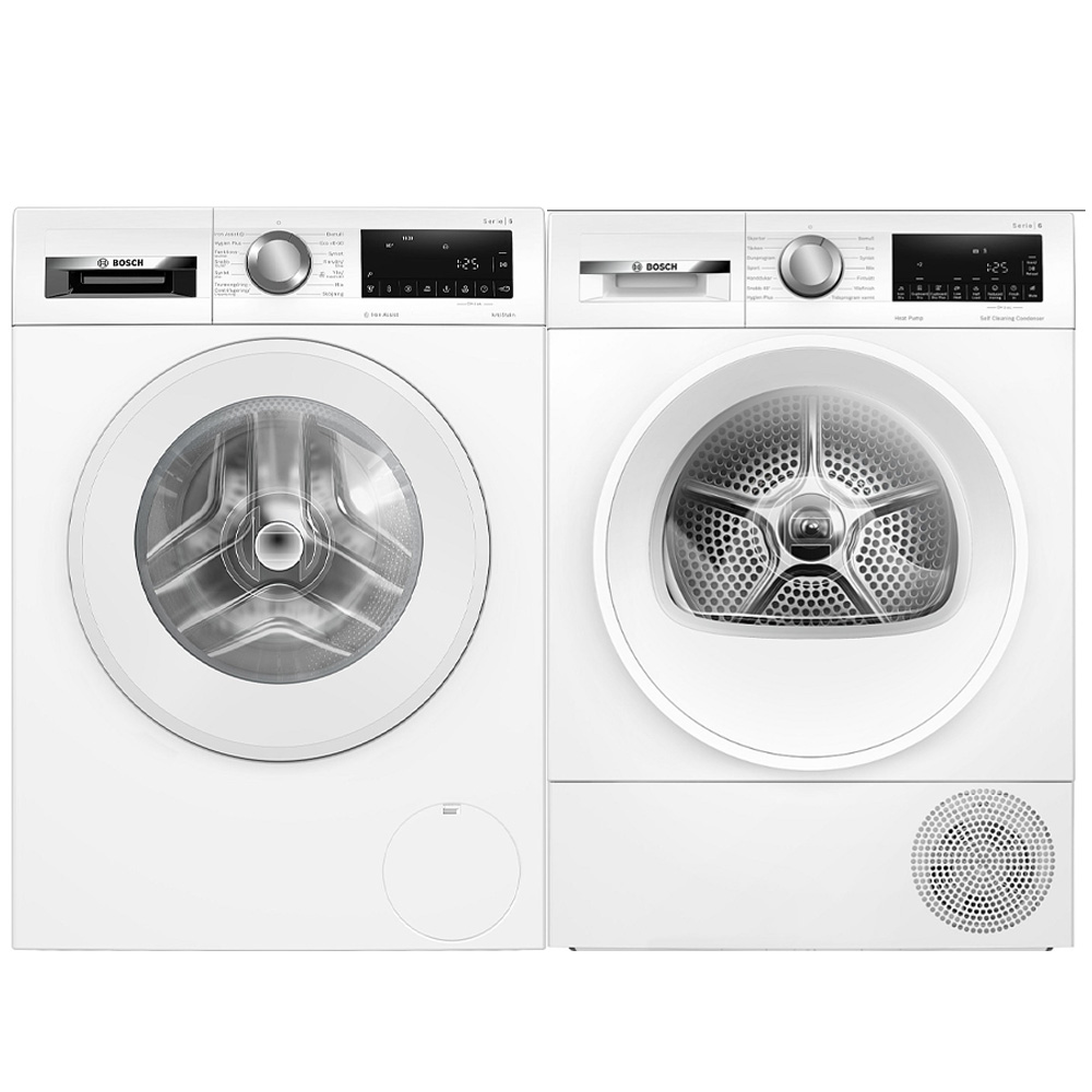Bosch paket tvättmaskin och torktumlare WGG244ZMSN-WQG2450MSN - serie 6