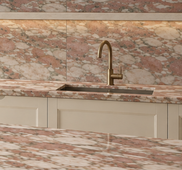 Marmor Fauske Norwegian Rose 20mm