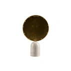 Rund spegel med marmorbas