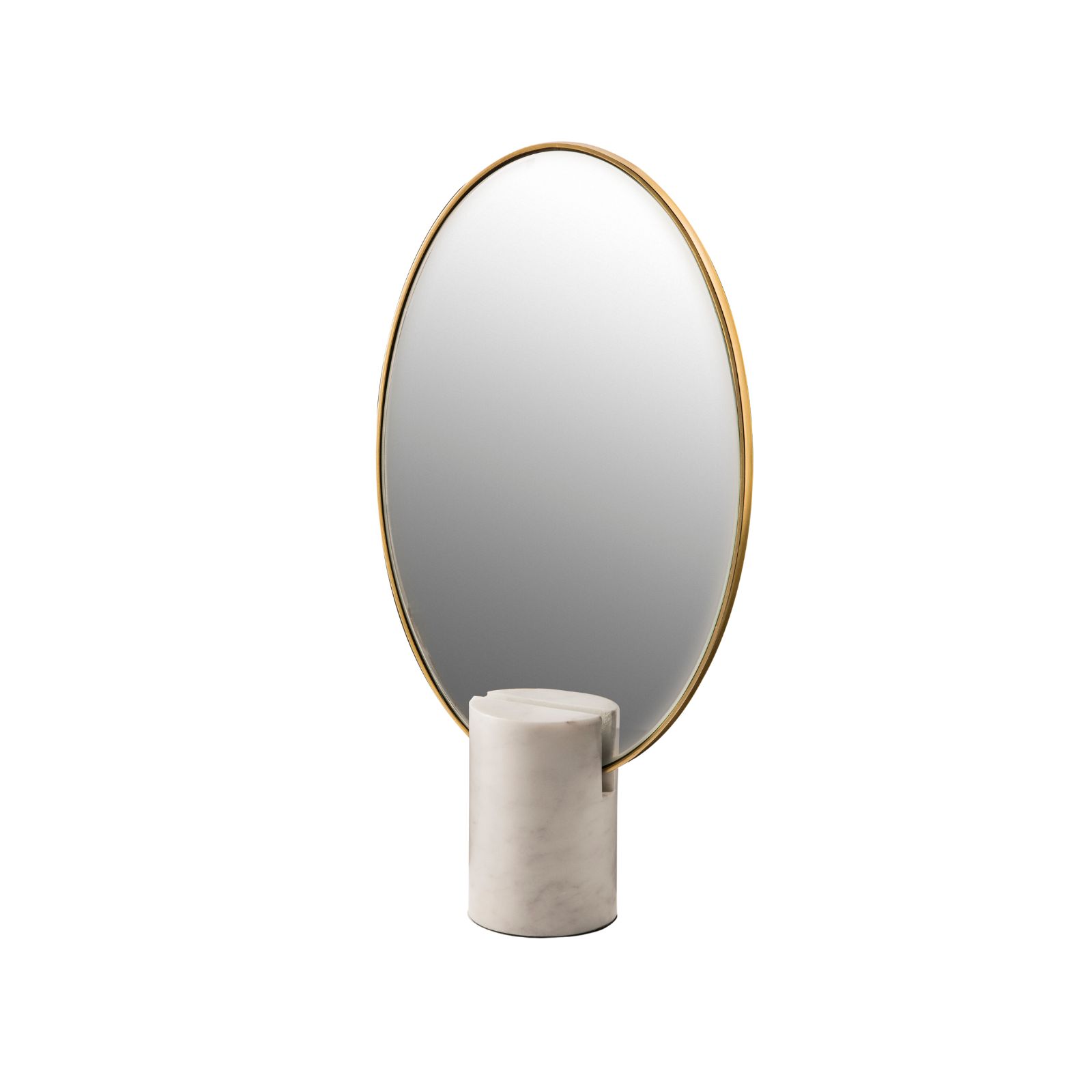 Polspotten Spegel oval marmor