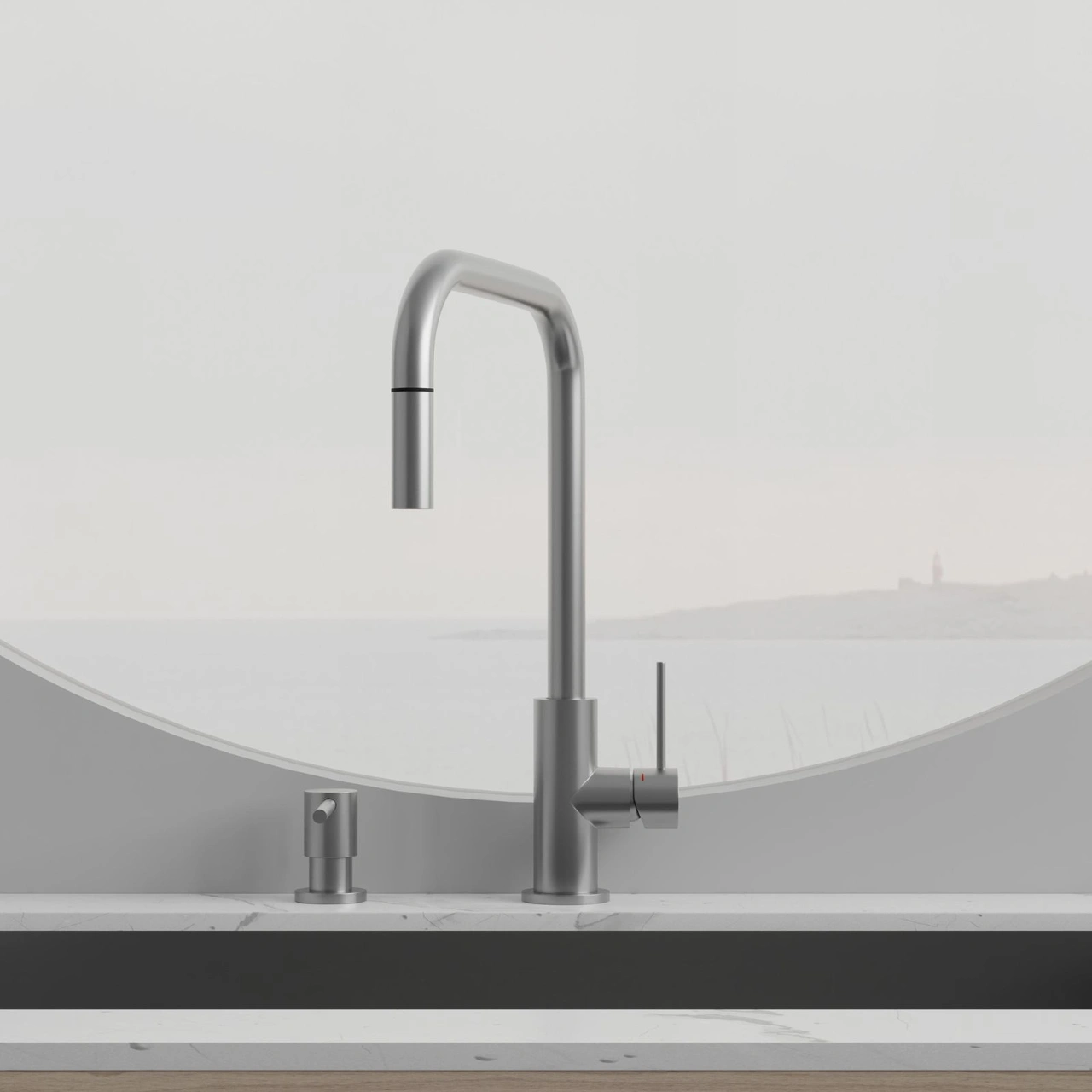 Köksblandare Steel Accent Square Original Diskmaskinsavst.