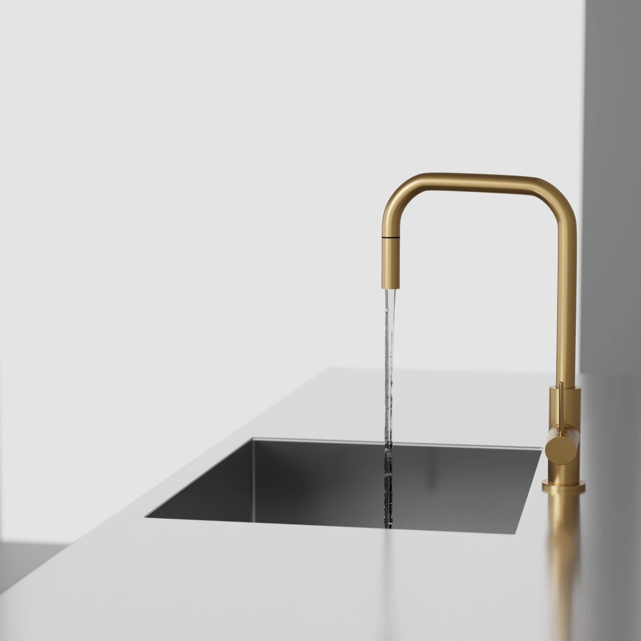 Köksblandare Steel Accent Square Sand - Utan Diskmaskinavst.