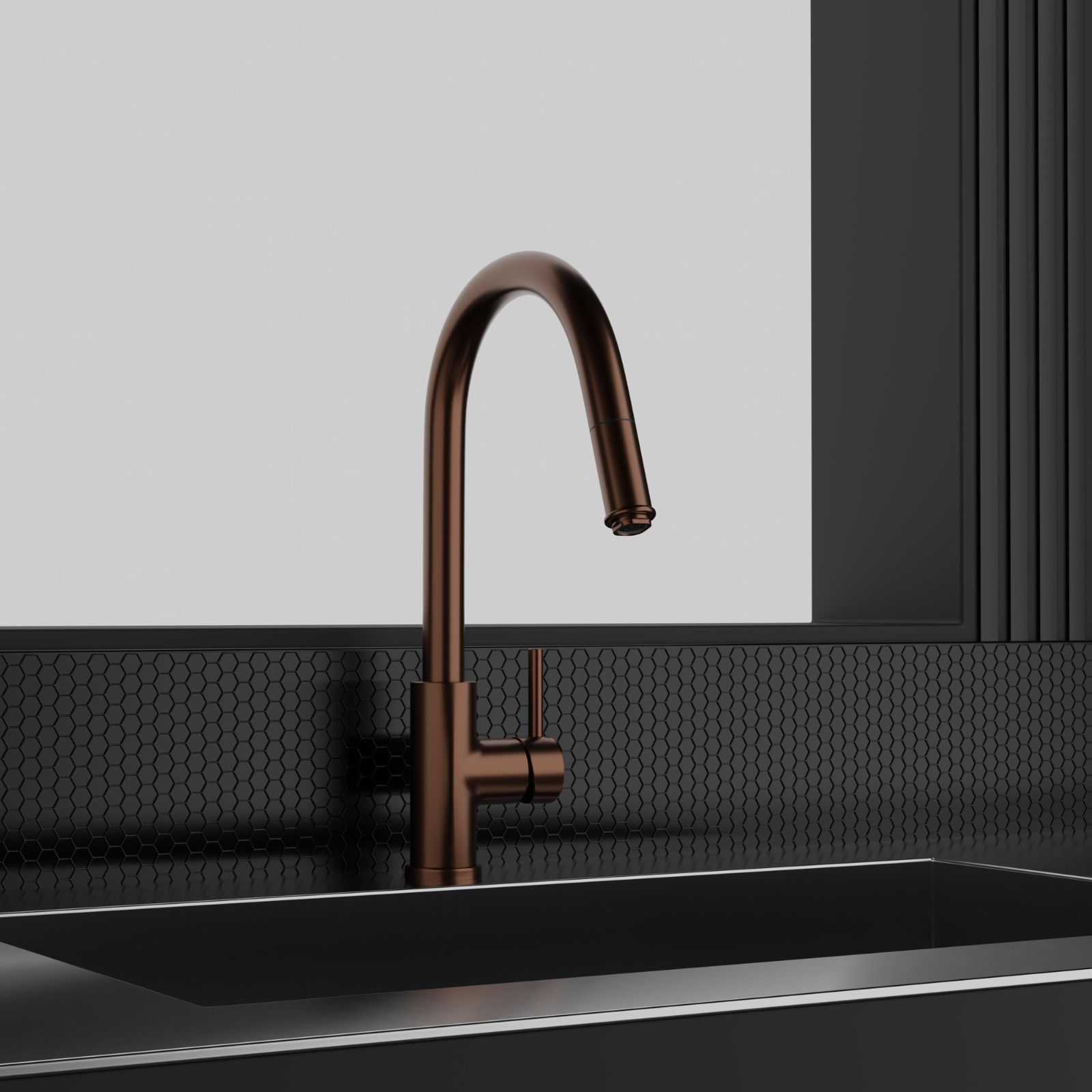 Köksblandare Steel Access Amber Diskmaskinsavst.