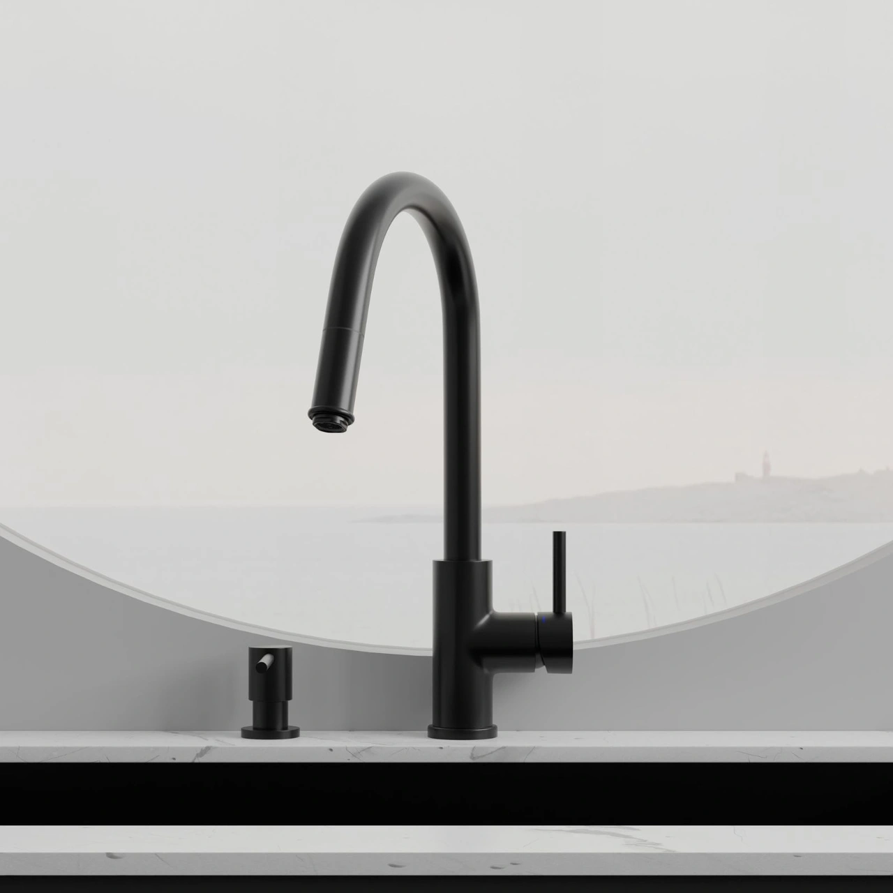 Köksblandare Steel Access Shadow Diskmaskinsavst.